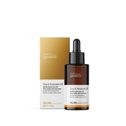 Skin Generics Soy & Avocado Multi-Active Dry Oil Daugiafunkcė odos priežIūros priemonė 50ml