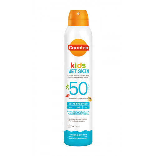 Carroten Dry Mist Kids Wet/Dry SPF50 Purškiama apsauga nuo saulės 200ml