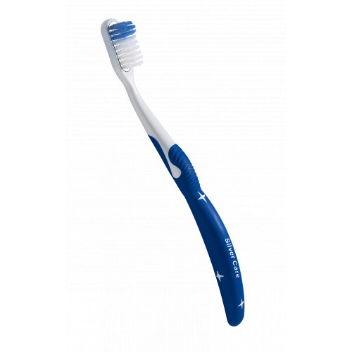Norwex Toothbrush Soft Dantų šepetėlis su sidabrine galvute, minkštas Blue