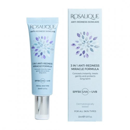 Rosalique 3 in 1 Anti-Redness Miracle Formula SPF50 Kremas raustančiai veido ir kaklo odai 30ml