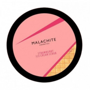 Malachite Cosmetics Strawberry Ice Cream Scrub Švytėjimo suteikiantis kūno šveitiklis 200g