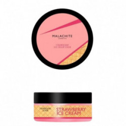 Malachite Cosmetics Strawberry Ice Cream Scrub Švytėjimo suteikiantis kūno šveitiklis 200g