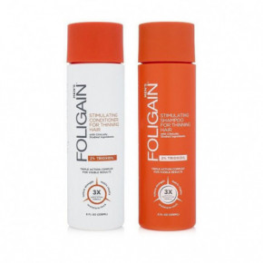 Foligain Stimulating Hair Shampoo & Conditioner Matu augšanu stimulējošs šampūns un kondicionieris vīriešiem ar 2% Trioksidilu