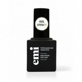 E.Mi Top Coat Nail Polish Gel Effect Virsējais nagu lakas slānis 9ml