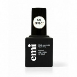 E.Mi Top Coat Nail Polish Gel Effect Viršutinis nagų lako sluoksnis 9ml