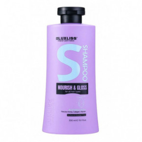 LUXLISS Nourish & Gloss Shampoo Toitev, sära andev šampoon 300ml