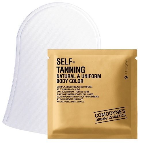 Comodynes Self - Tanning Natural & Uniform Body Color Kūno savaiminio įdegio pirštinės, natūrali spalva 3 vnt.