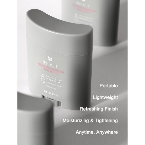 Mizon Inout Smooth Mineral Sun Stick SPF50 PA++++ Apsauginis pieštukas nuo saulės 26g