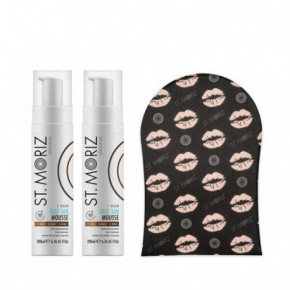 St. Moriz Professional 1 Hour Tan Mousse Express putos (2 vnt.) + pirštinė DOVANŲ