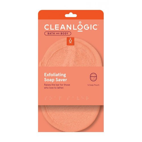 Cleanlogic Bath & Body Exfoliating Soap Saver Šveičiamoji muilo kempinė Orange