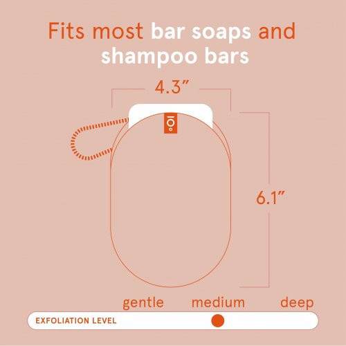 Cleanlogic Bath & Body Exfoliating Soap Saver Šveičiamoji muilo kempinė Orange