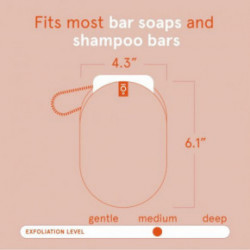 Cleanlogic Bath & Body Exfoliating Soap Saver Šveičiamoji muilo kempinė Orange