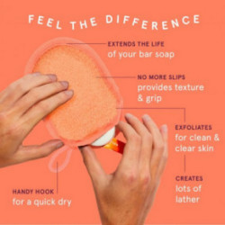 Cleanlogic Bath & Body Exfoliating Soap Saver Šveičiamoji muilo kempinė Orange
