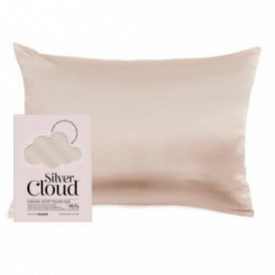 Silver Cloud Satin Pillowcase Infused with Silver Ions Sidabro jonais prisotintas satino pagalvės užvalkalas Charcoal