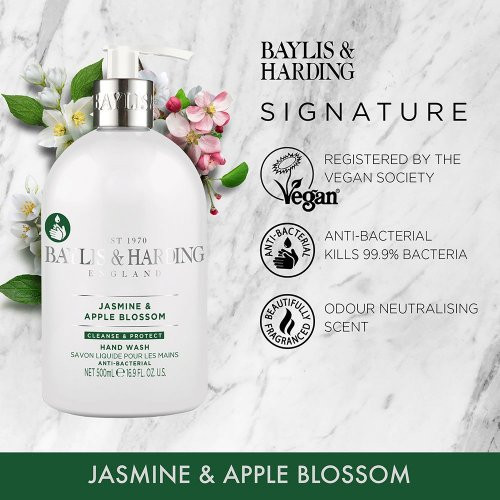 Baylis & Harding Jasmine & Apple Blossom Anti Bacterial Hand Wash Rankų muilas 500ml