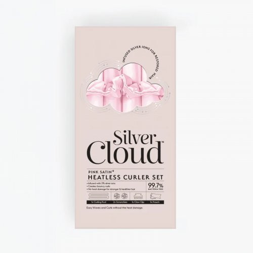 Silver Cloud Heatless Curler Set Plaukų garbanojimo priemonė be karščio Pink