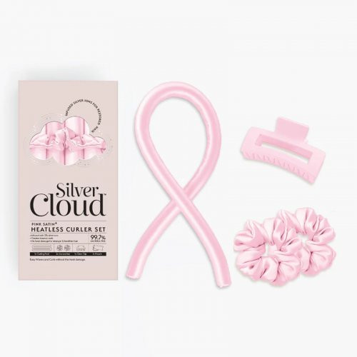 Silver Cloud Heatless Curler Set Plaukų garbanojimo priemonė be karščio Pink