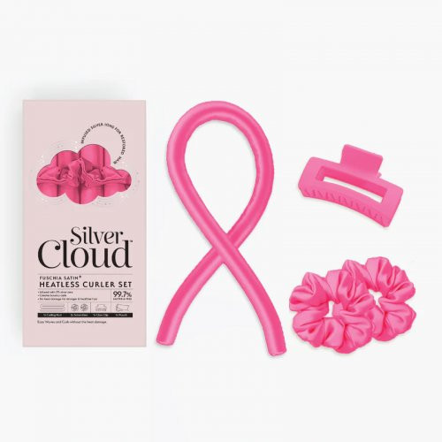 Silver Cloud Heatless Curler Set Plaukų garbanojimo priemonė be karščio Pink