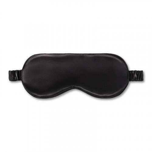 Silver Cloud Black Satin Sleep Mask Satino miego akiniai 1vnt.