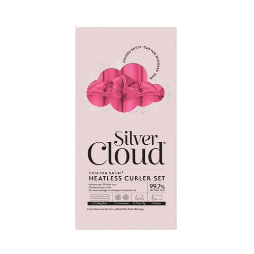 Silver Cloud Heatless Curler Set Plaukų garbanojimo priemonė be karščio Pink