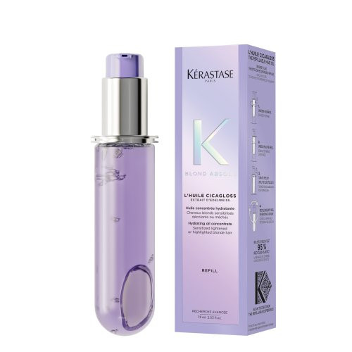 Kérastase Blond Absolu L'Huile Cicagloss Refillable Hair Oil Plaukų aliejus šviesiems plaukams 75ml