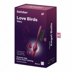 Satisfyer Love Birds Vary Connect App Vibrating Kegel Balls Dubens dugno raumenų treniruoklis 1vnt.