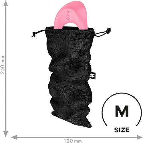 Satisfyer Treasure Bag Black Sekso žaislų laikymo maišelis M 