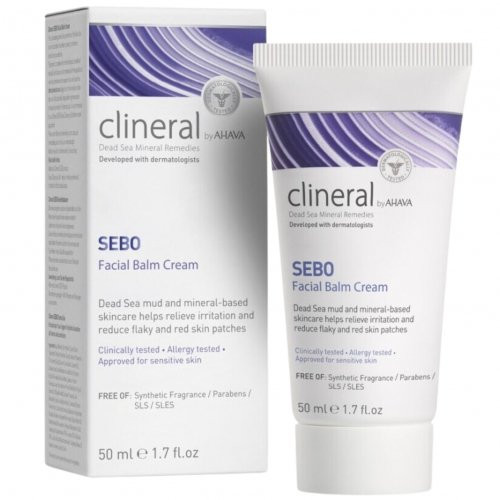 Ahava Clineral Sebo Facial Balm Cream Veido kremas jautriai odai 50ml