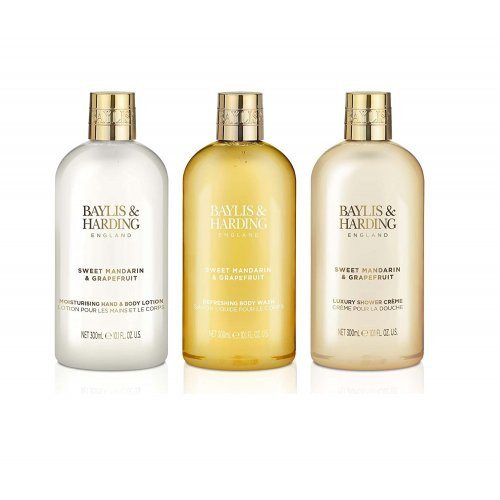 Baylis & Harding Sweet Mandarin & Grapefruit Luxury Bathing Essentials Gift Set Prabangus kūno priežiūros priemonių rinkinys