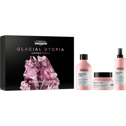 L'Oréal Professionnel Glacial Utopia Vitamino Color TRIO Dažytų plaukų priežiūros priemonių rinkinys