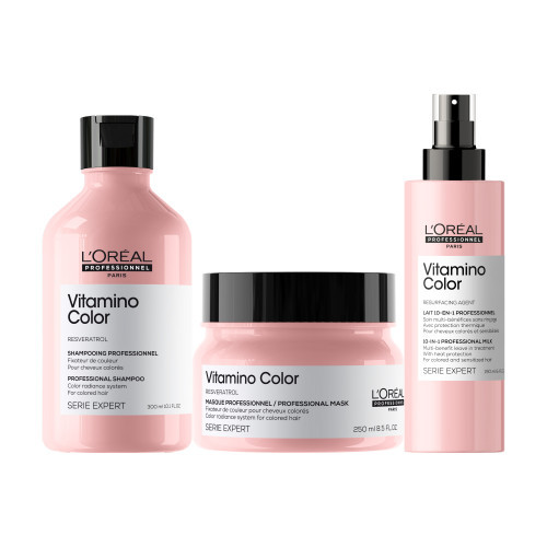 L'Oréal Professionnel Glacial Utopia Vitamino Color TRIO Dažytų plaukų priežiūros priemonių rinkinys