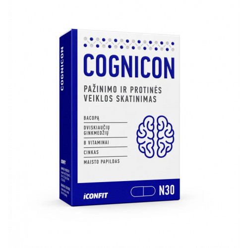 Iconfit Cognicon Complex Capsules Kapsulės protiniam darbingumui palaikyti 30 kapsulių