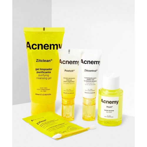 Acnemy Zitminis Daily Essentials for Blemish - Prone Skin Set Probleminės veido odo mini priemonių rinkinys Rinkinys