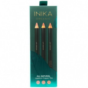 Inika Organic All Natural Lipstick Crayon Trio Lūpų kreidelių dovanų rinkinys 3x3 g