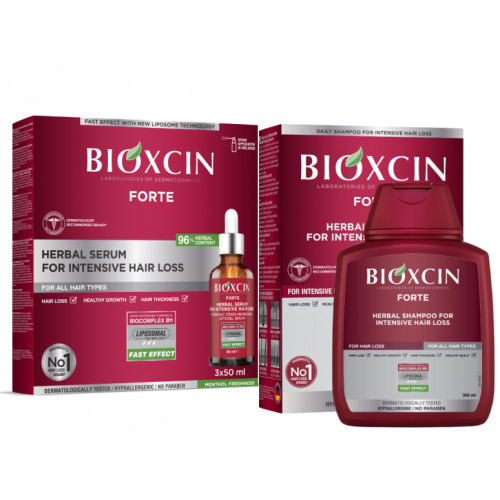 Bioxcin (Bioxsine) Dermagen Forte Set Rinkinys nuo plaukų slinkimo