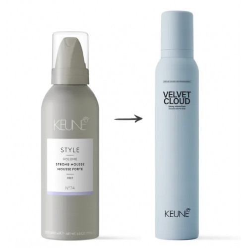 Keune STYLE Velvet Cloud Strong Volume Mousse Didelės apimties suteikiančios putos 200ml