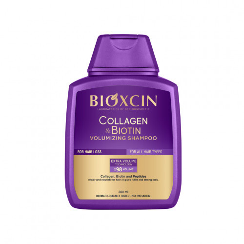 Bioxcin Collagen & Biotin Volumizing Shampoo Apimties suteikiantis plaukų šampūnas 300ml