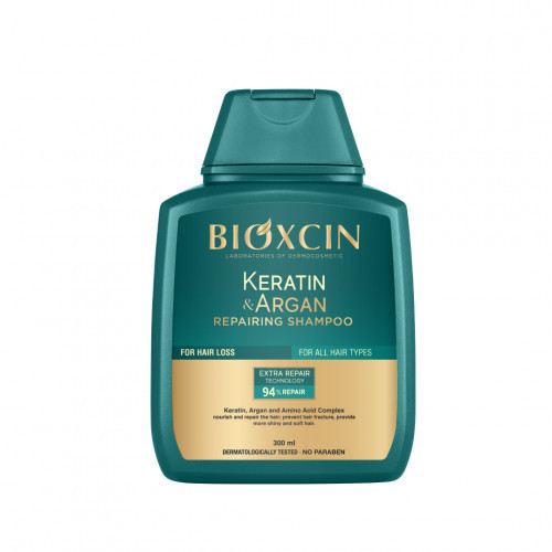 Bioxcin (Bioxsine) Keratin & Argan Repairing Shampoo Atstatomasis plaukų šampūnas 300ml