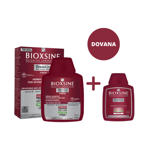 Bioxcin Dermagen Forte Shampoo Šampūnas nuo intensyvaus plaukų slinkimo + kelioninis šampūnas