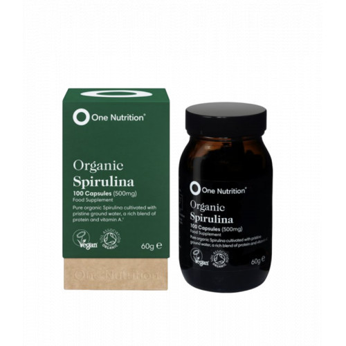 One Nutrition Organic Spirulina Capsules Ekologiškos spirulinos kapsulės 100 kapsulių