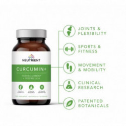 Neutrient Curcumin + Theracurmin + Boswellia Kurkuminas su terakurminu ir bosvelija 60 kapsulių