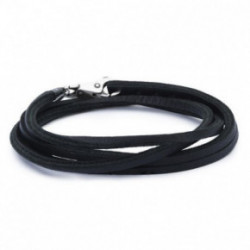 Trollbeads Dviguba juoda odinė apyrankė su paprastu užsegimu 45 cm
