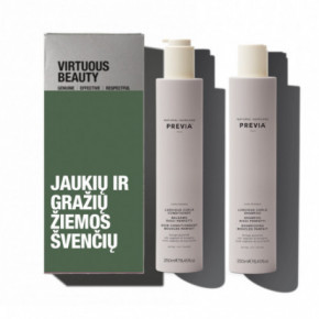 PREVIA Luscious Curls Gift Set Cirtainu matu kopšanas komplekts 250ml+250ml