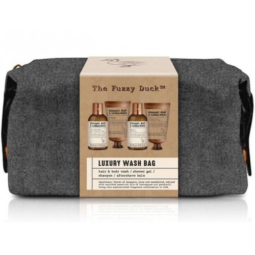 Baylis & Harding The Fuzzy Duck Bergamot, Hemp & Sandalwood Men's Luxury Wash Bag Gift Set Kūno priežiūros rinkinys