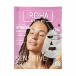 IROHA Moisturizing Aloe + Hyaluronic Acid Raminanti, atgaivinanti veido kaukė su Aloe Vera ir hialuronu 23ml