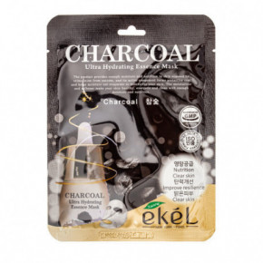 Ekel Ultra Hydrating Essence Mask Charcoal Lakštinė veido kaukė su medžio anglimi 1 vnt.