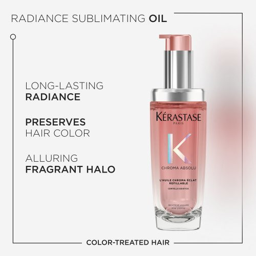 Kérastase L'Huile Chroma Éclat Radiance Hair Oil Dažytų plaukų aliejus 75ml