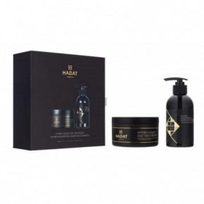 Hadat Cosmetics Nourishing Moisture & Liquid Silk Treatment Gift Box Maitinančios plaukų priežiūros priemonės Rinkinys