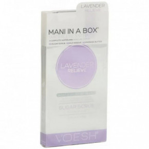 VOESH Waterless Mani In A Box 3 in 1 Lavender Relieve Procedūra rankoms su levandų ekstraktu Rinkinys