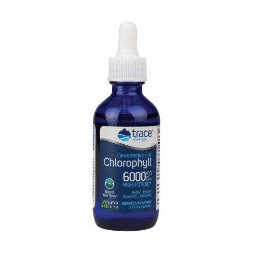 Trace Minerals Concentrated Ionic Chlorophyll 6000 mg Joninis chlorofilas su mėta 59ml